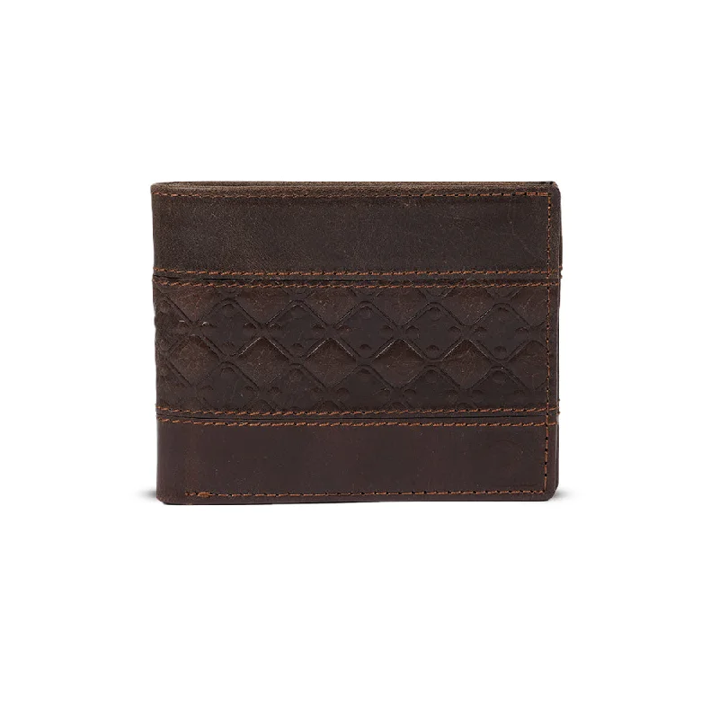 Men's Brown Leather Bi-Fold Wallet