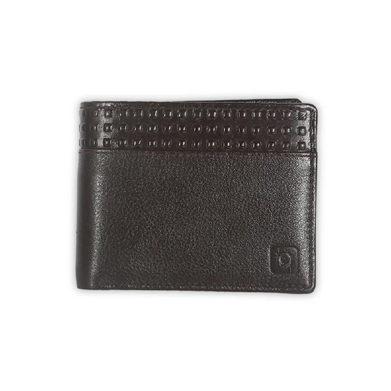 Men's Black Leather Bifold Wallet