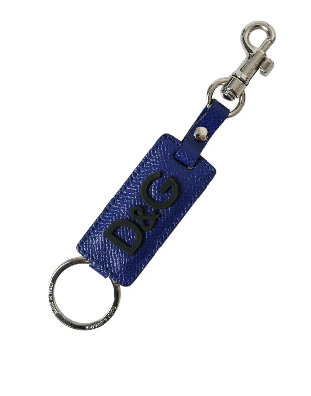 Dolce & Gabbana  Calf Leather DG Logo  Brass Keyring Women's Keychain