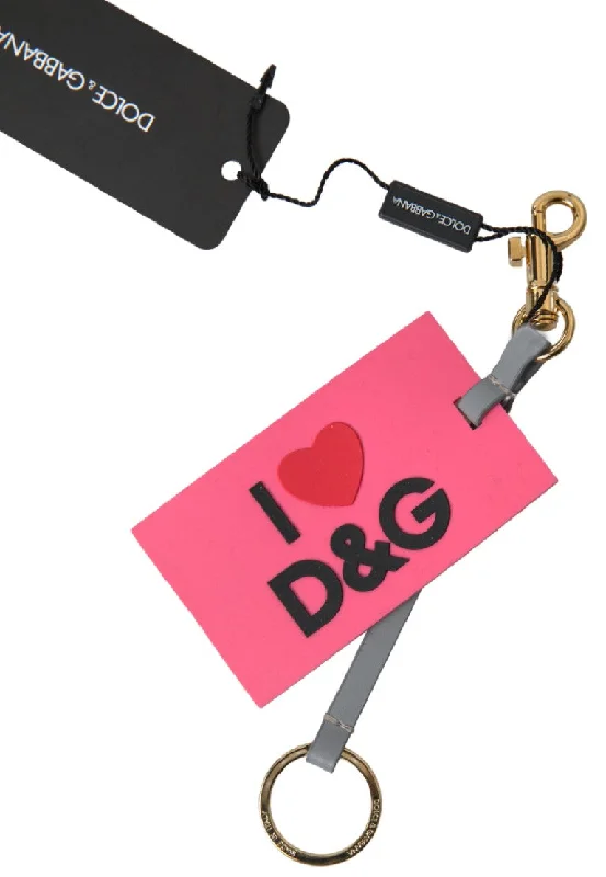 Dolce & Gabbana Chic  Leather-Trimmed Women's Keychain