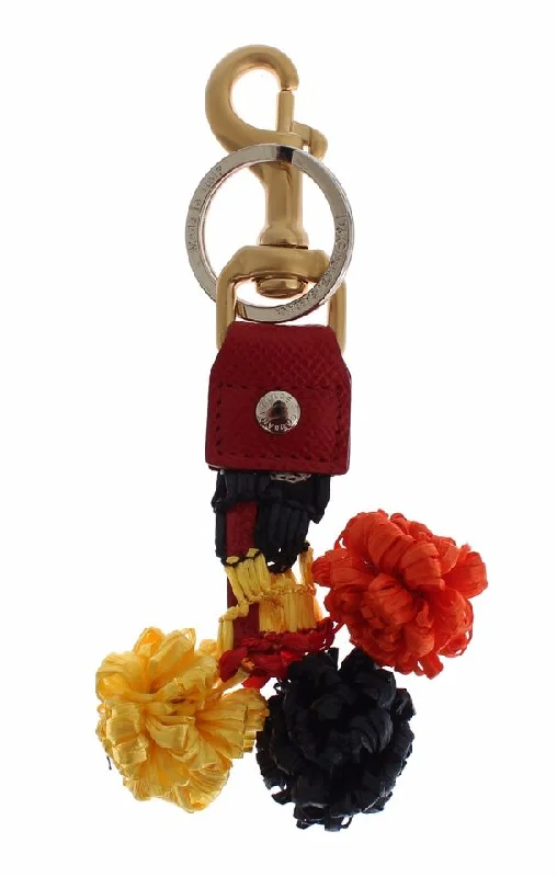 Dolce & Gabbana Chic  Raffia Leather Women's Keychain