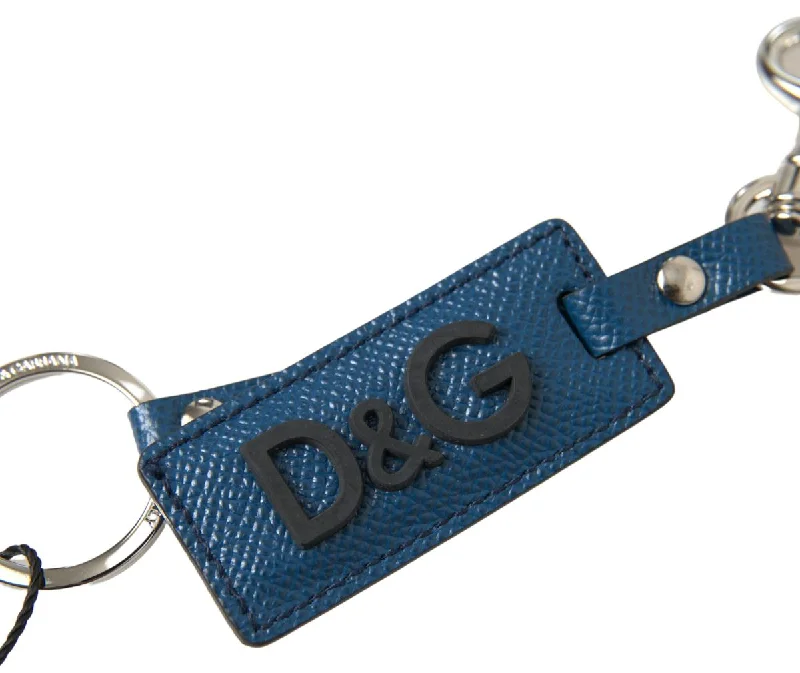 Dolce & Gabbana Elegant  Leather Keychain with  Women's Accents