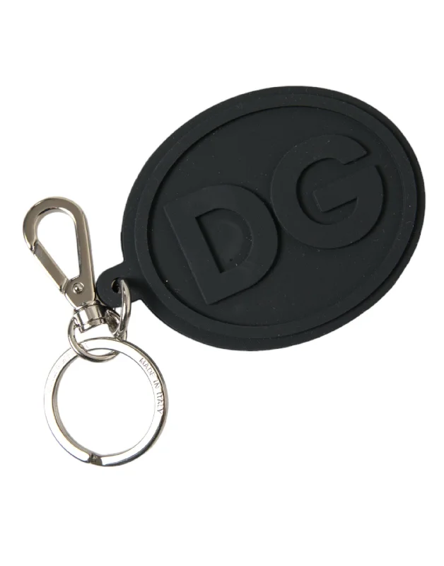 Dolce & Gabbana  Rubber DG Logo  Brass Metal Keyring Women's Keychain