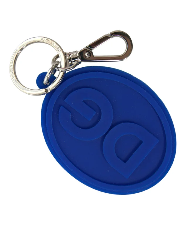 Dolce & Gabbana  Rubber DG Logo  Brass Metal Keyring Women's Keychain