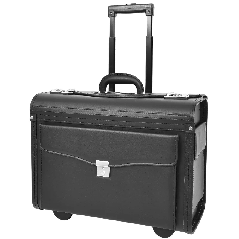 Wheeled Pilot Case Carry on Cabin Bag Laptop Sleeve Black Titan