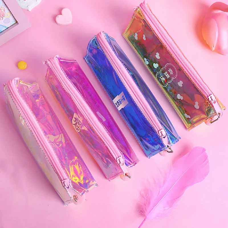 Colorful Stationery Pen Pencil Case Cosmetic Bag Travel Makeup Bag High Capacity