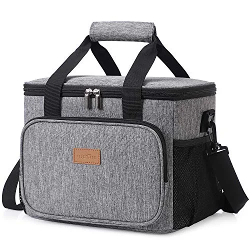 Lifewit Large Lunch Bag 24-Can (15L) Insulated Lunch Box Soft Cooler Cooling Tote for Adult Men Women, Grey